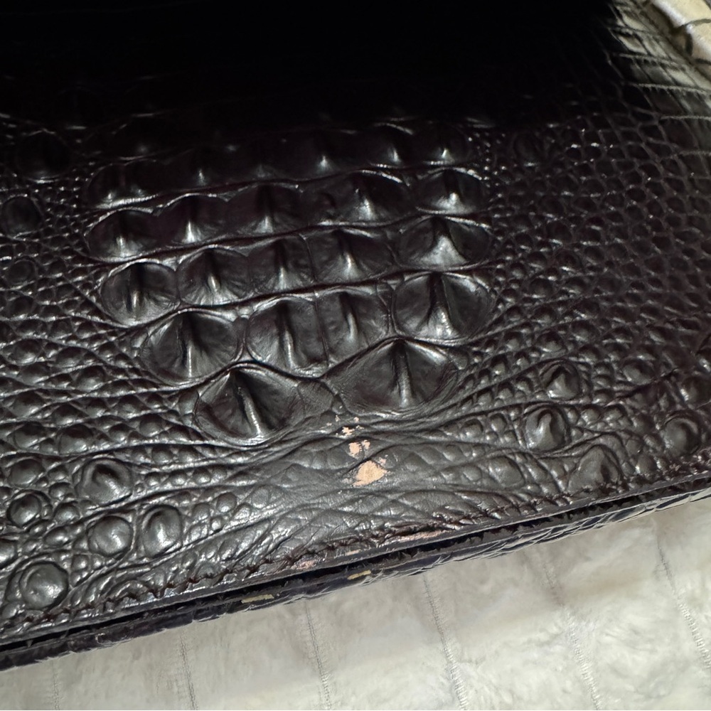 Brahmin Hudson Shoulder Bag Purse Handbag Cross Embossed Leather Flap Designer - Picture 11 of 12